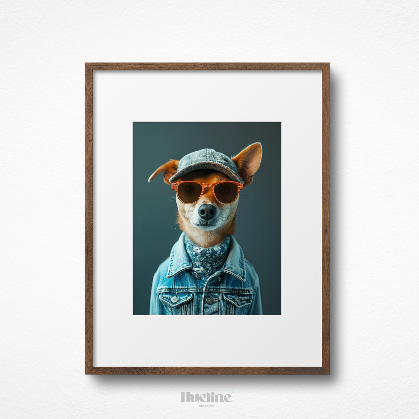 Custom Fashion Pet Portrait, Pet Couture Collection, Fashion Shoot Pet Portrait Jeans, Pet Custom for Brother Funny Pet Personalized Gift