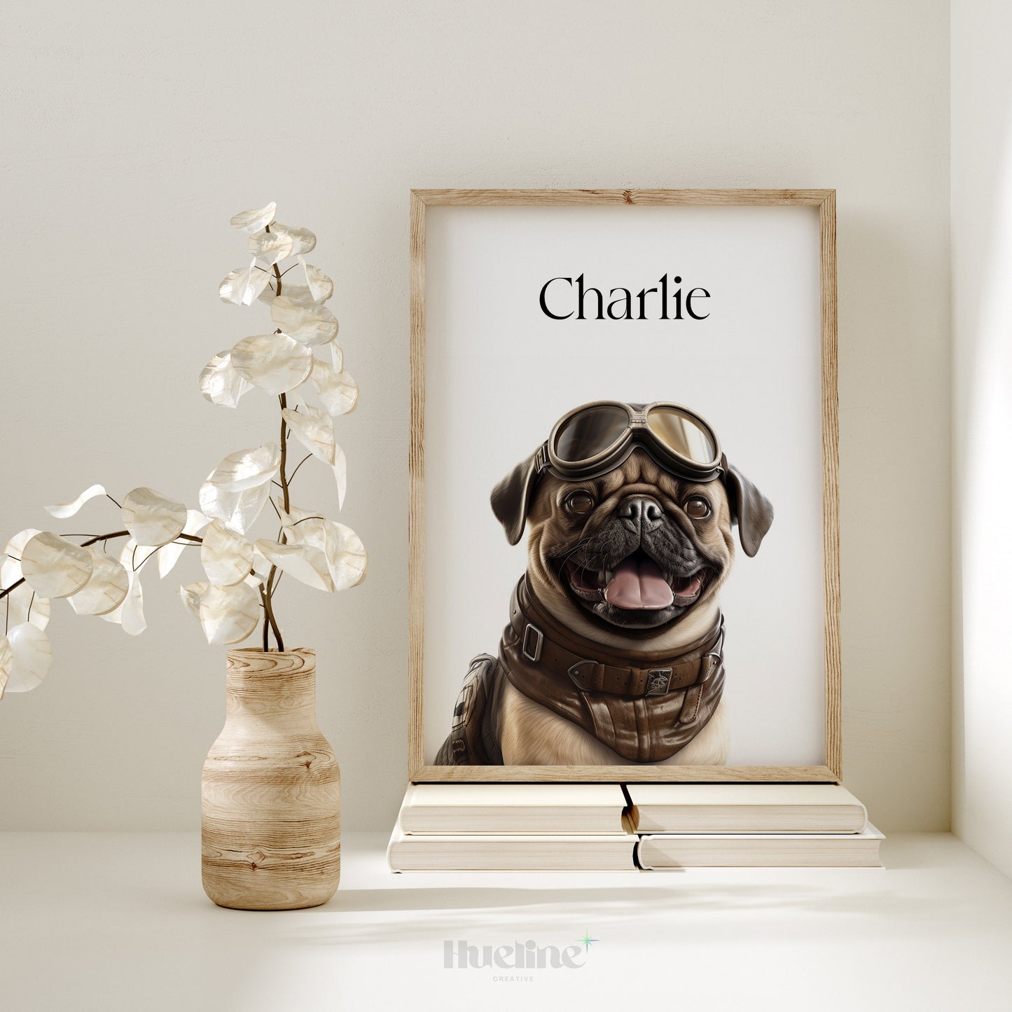 Custom Pilot Pet Portrait from Photo, Pet Painting, Birthday Gift, Memorial Gift, Unique Personalized for Graduation Gift