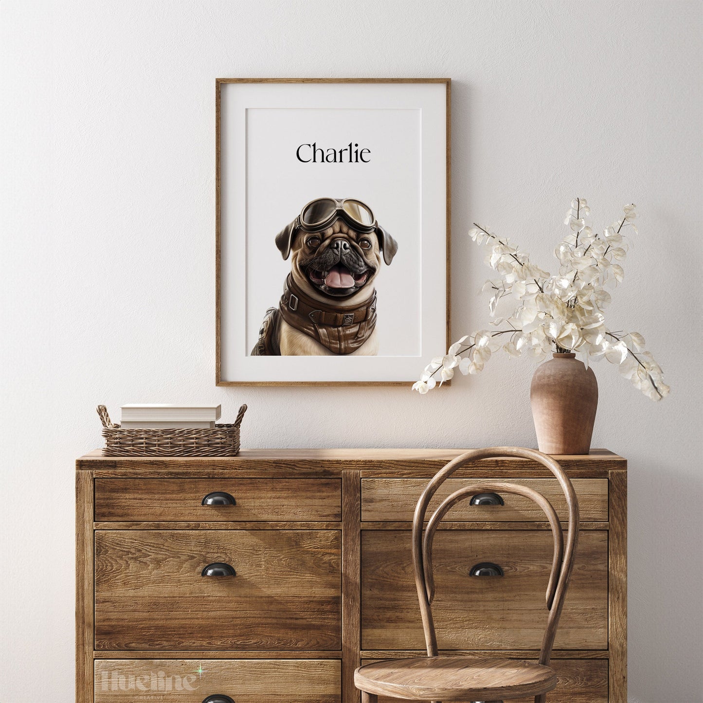 Custom Pilot Pet Portrait from Photo, Pet Painting, Birthday Gift, Memorial Gift, Unique Personalized for Graduation Gift