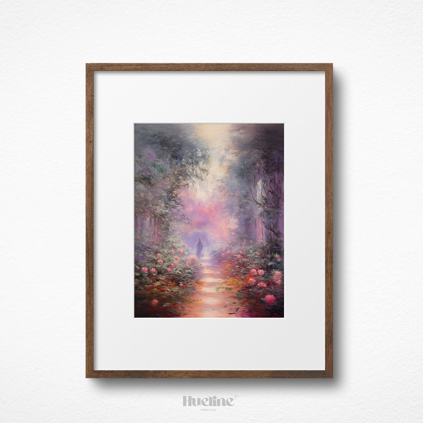 A Path Through Flowers: Vintage Style Oil Painting by Claude Monet Inspired Artist, Home Decor Fall Gift - L1009