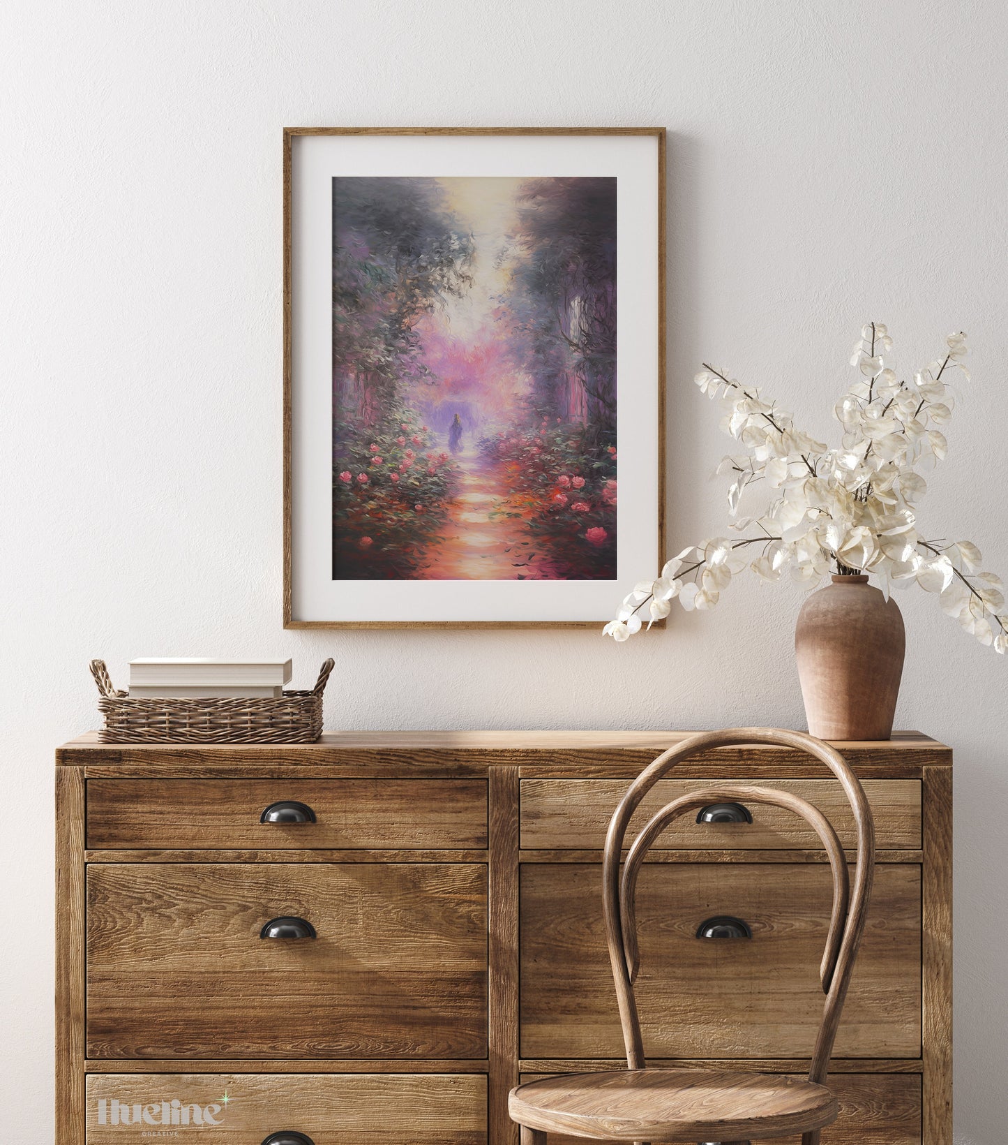 A Path Through Flowers: Vintage Style Oil Painting by Claude Monet Inspired Artist, Home Decor Fall Gift - L1009