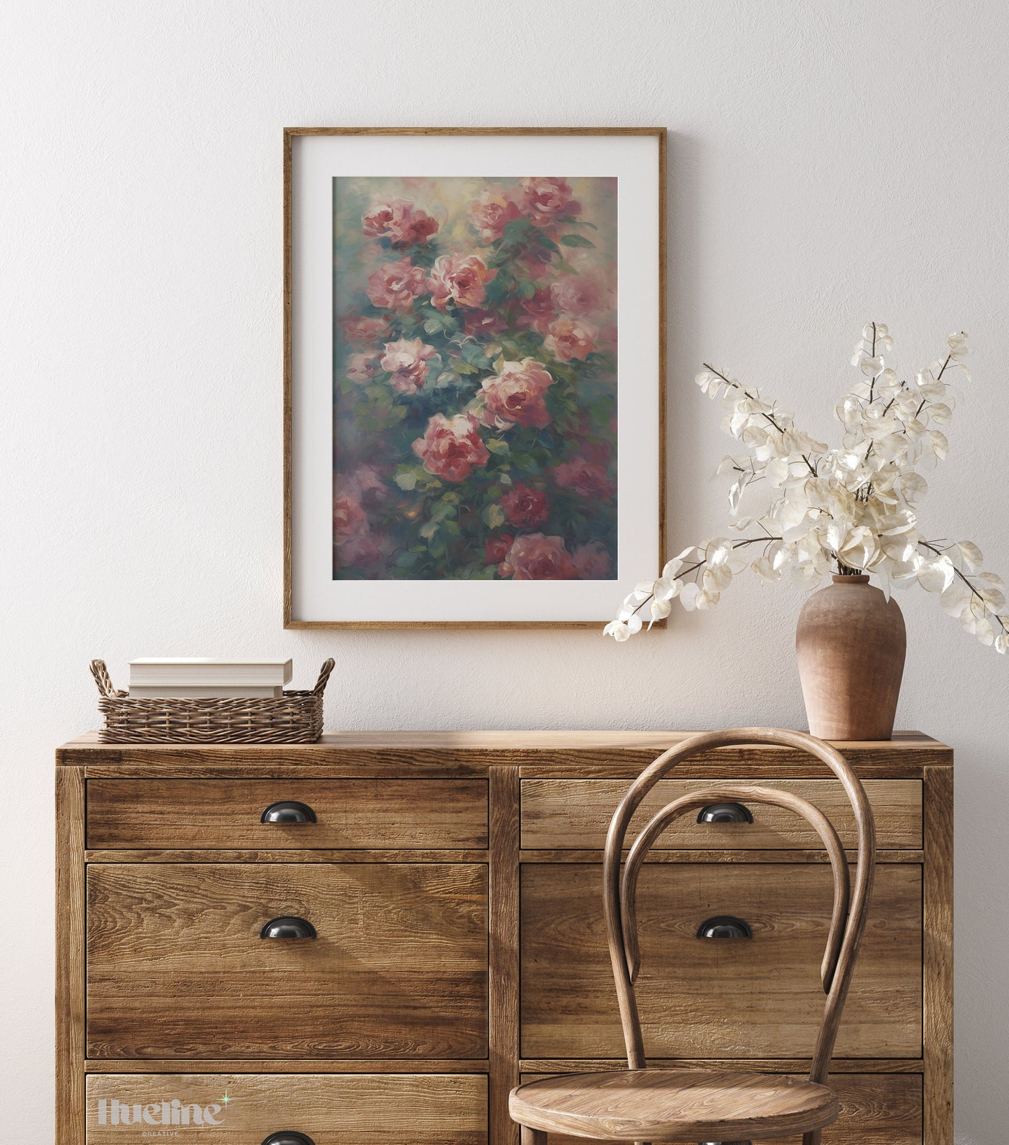 Vintage Roses Oil Painting - Timeless Elegance for Your Space, Digital Art Print, Home Decor Timeless Art, Digital Print Gift - L1011