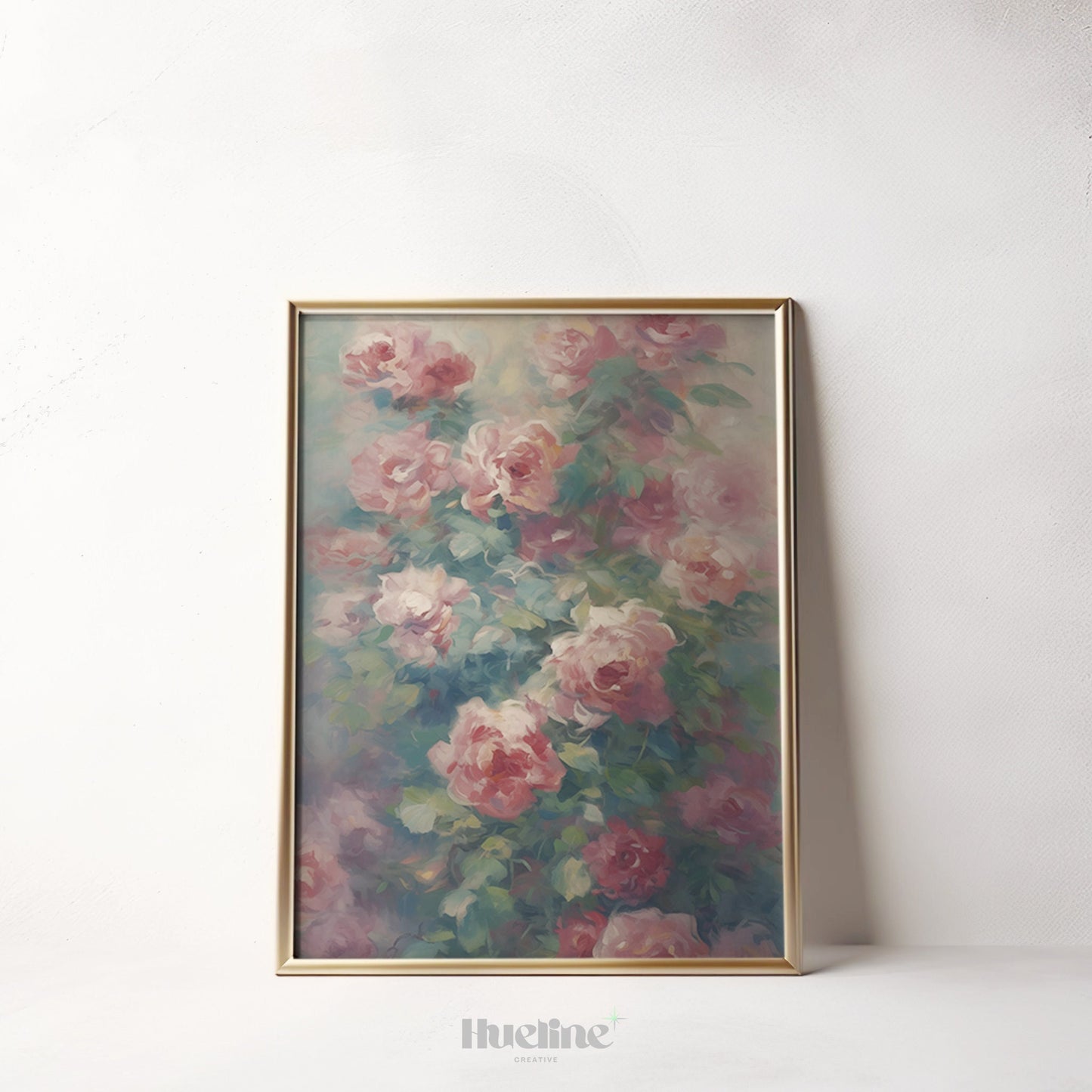 Vintage Roses Oil Painting - Timeless Elegance for Your Space, Digital Art Print, Home Decor Timeless Art, Digital Print Gift - L1011