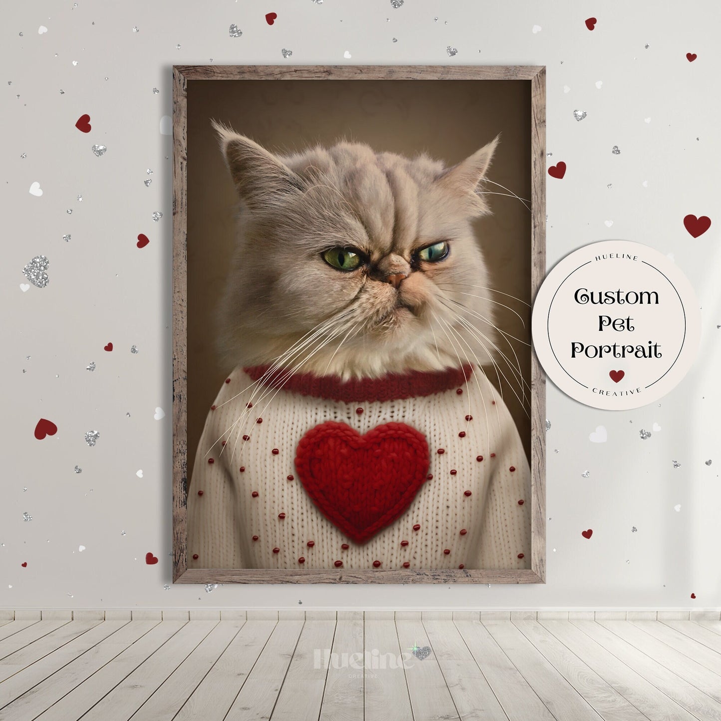 Mother's Day Custom Pet Portrait from Photo Perfect Valentines Day Pet Funny Gift Home Decor Card Pet Wall Art Gift for Pet Lover