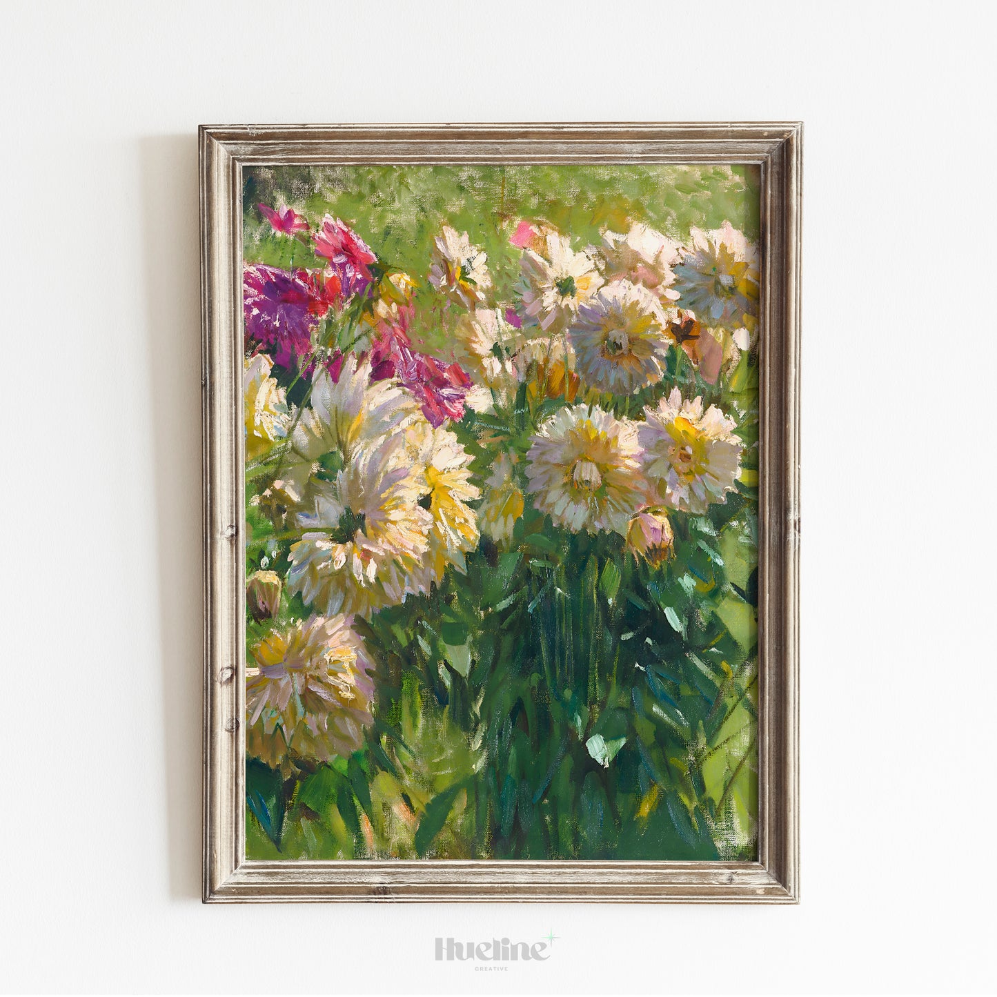 Summer Bloom Garden Art Print – Vibrant Floral Wall Decor for Botanical Interiors – Impressionist Nature Painting Gift for Her - L1069