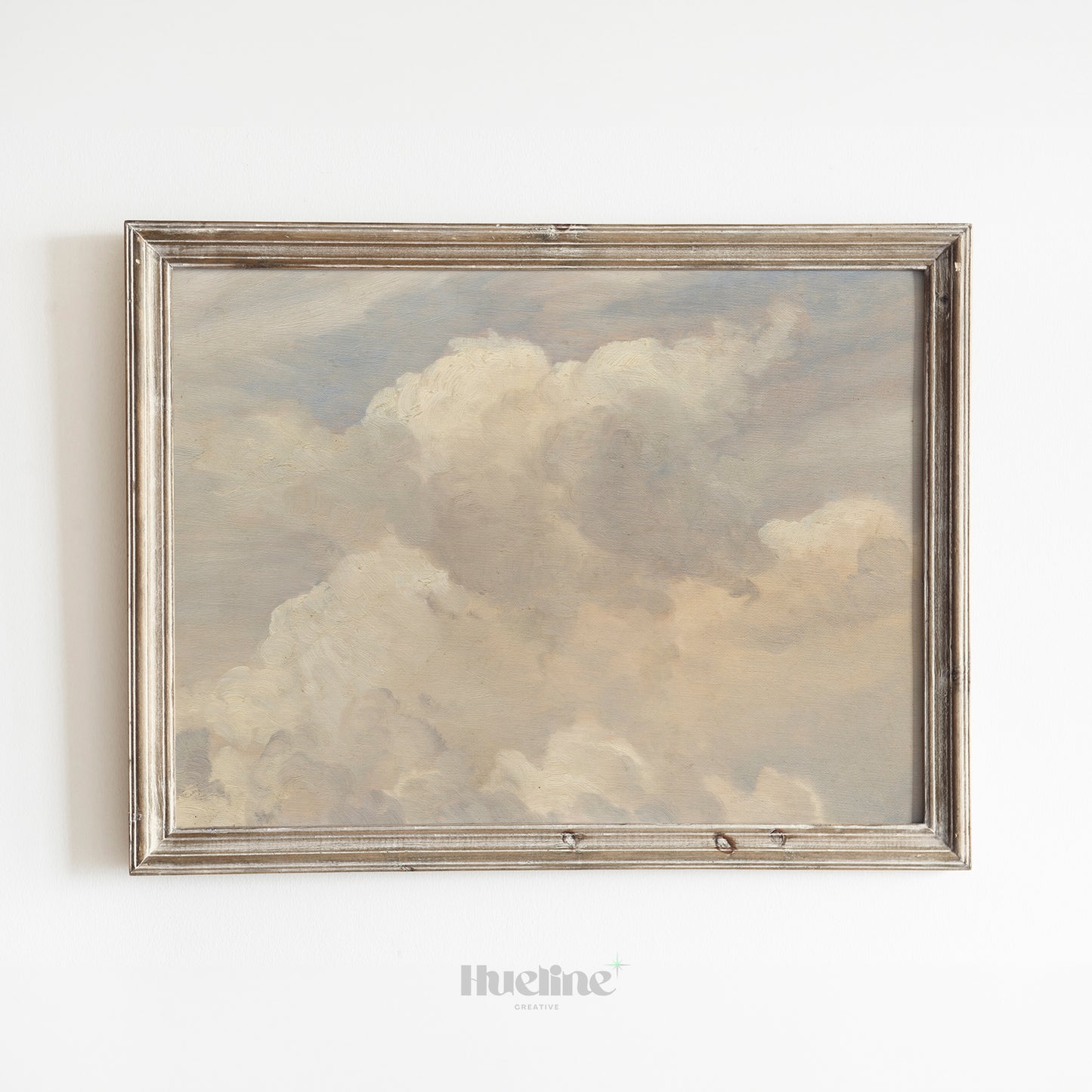 Neutral Cloud Study Art Print – Soft Sky Landscape Wall Decor – Minimalist Serene Atmosphere Painting – Tranquil Nature Wall Art – Gift for Calm Minds - L1073