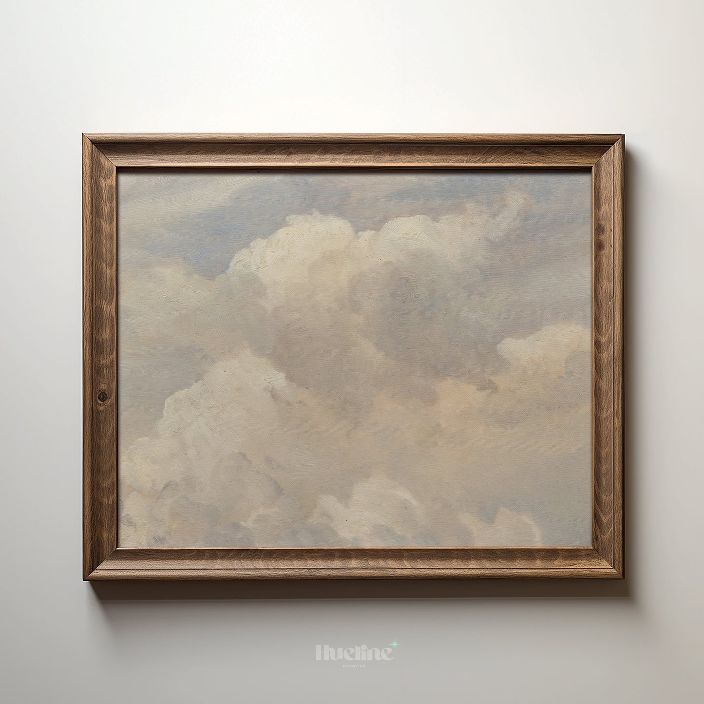 Neutral Cloud Study Art Print – Soft Sky Landscape Wall Decor – Minimalist Serene Atmosphere Painting – Tranquil Nature Wall Art – Gift for Calm Minds - L1073