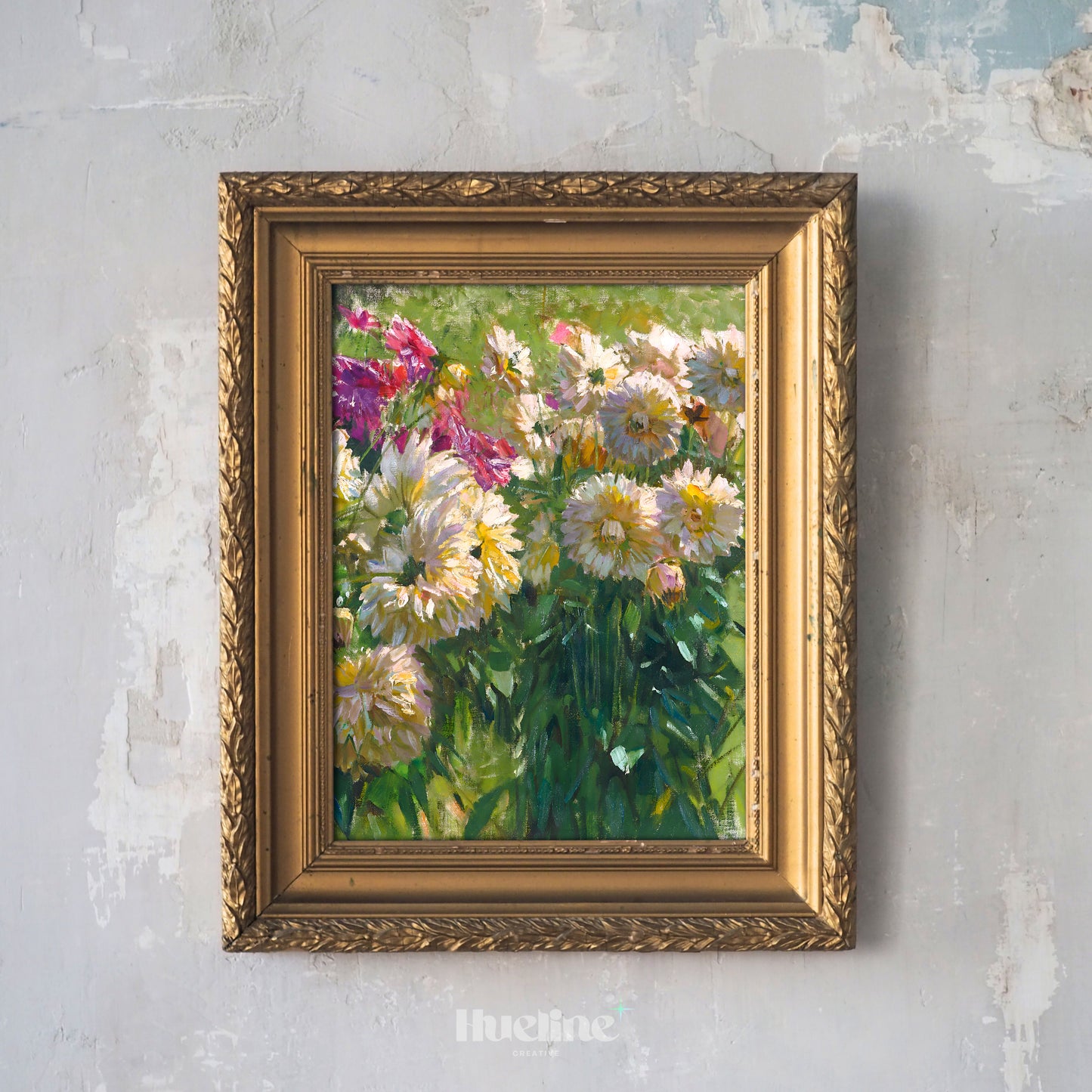 Summer Bloom Garden Art Print – Vibrant Floral Wall Decor for Botanical Interiors – Impressionist Nature Painting Gift for Her - L1069