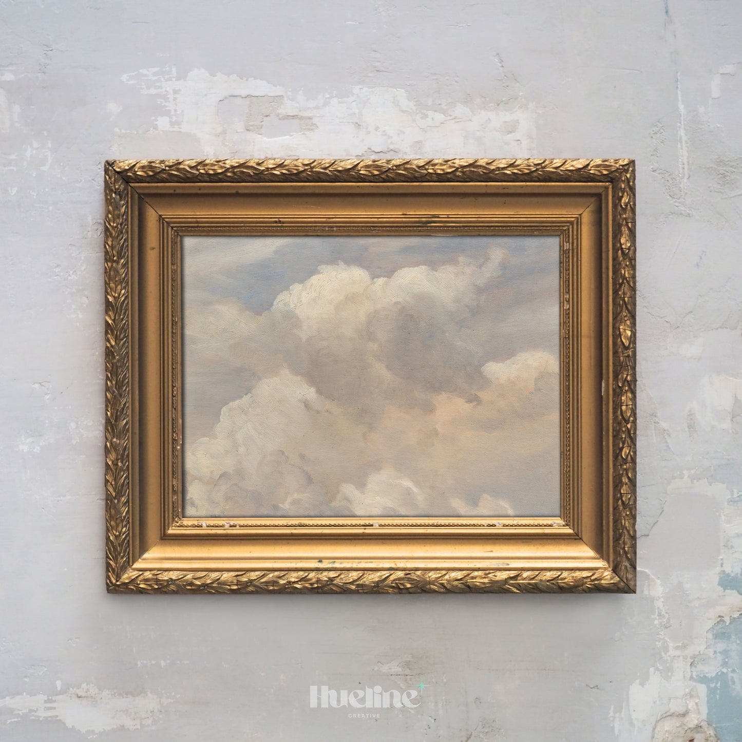 Neutral Cloud Study Art Print – Soft Sky Landscape Wall Decor – Minimalist Serene Atmosphere Painting – Tranquil Nature Wall Art – Gift for Calm Minds - L1073