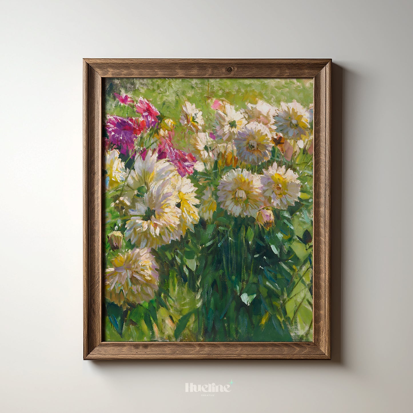 Summer Bloom Garden Art Print – Vibrant Floral Wall Decor for Botanical Interiors – Impressionist Nature Painting Gift for Her - L1069