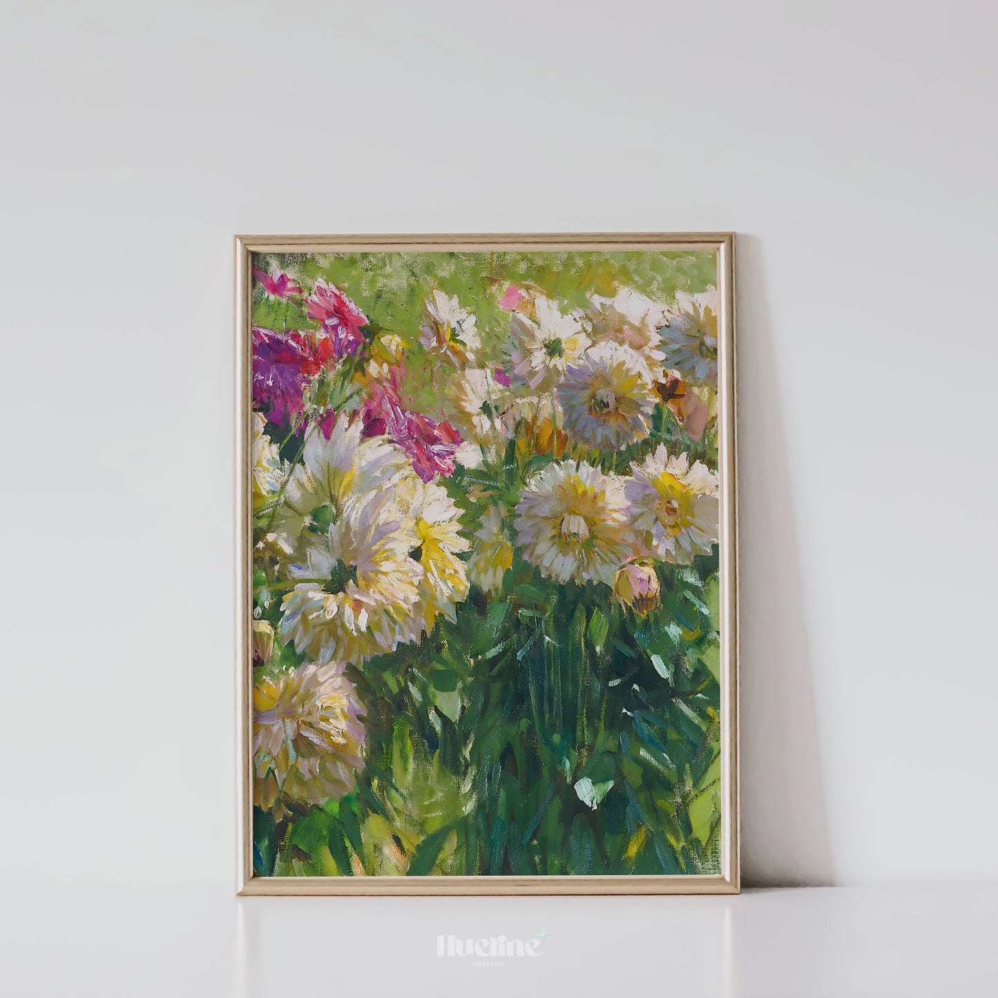 Summer Bloom Garden Art Print – Vibrant Floral Wall Decor for Botanical Interiors – Impressionist Nature Painting Gift for Her - L1069