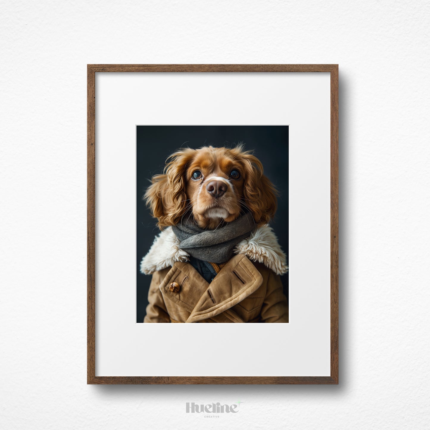 Custom Fashion Pet Portrait, Pet Couture Collection w Overcoat, Fashion Shoot Pet Portrait, Funny Pet Gift Personalized Birthday Gift