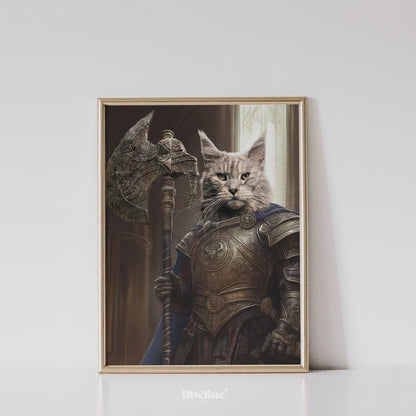 Custom Warrior Pet Portrait from Photo Perfect Ring Game Birthday Pet Gift Home Decor Lord Pet Noble Dog Game Lover Gift for Ring