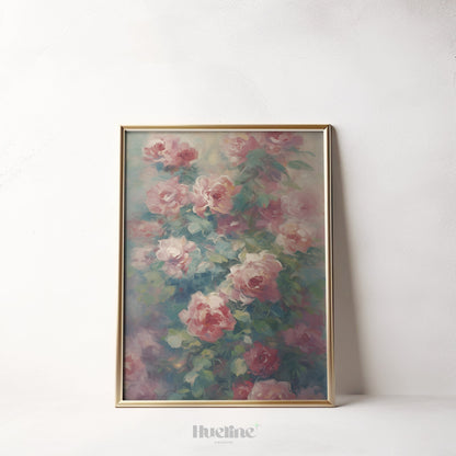 Vintage Roses Oil Painting - Timeless Elegance for Your Space, Digital Art Print, Home Decor Timeless Art, Digital Print Gift - L1011