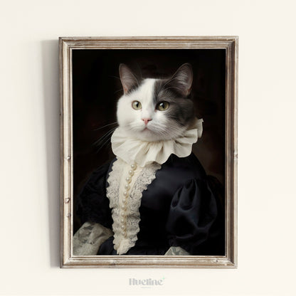 Elegant Lady Pet Portraits Gentleman Pet Royal Custom Pet Portrait Aristocrat Pet Regal Vintage Pet Birthday Gift for Pet Owner