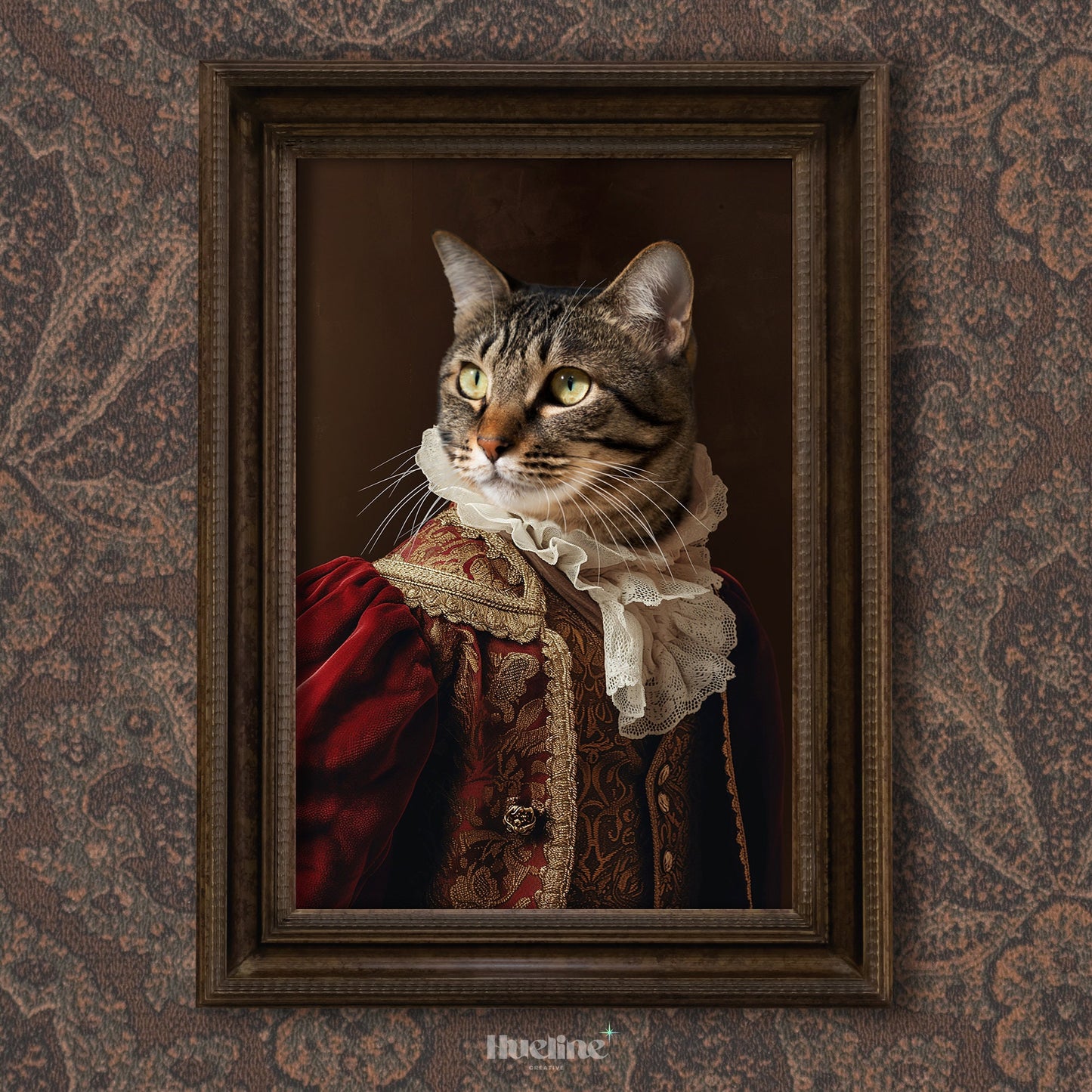 Custom Renaissance Royal Pet Portrait: Funny Pet Gift, Digital, Canvas or Poster