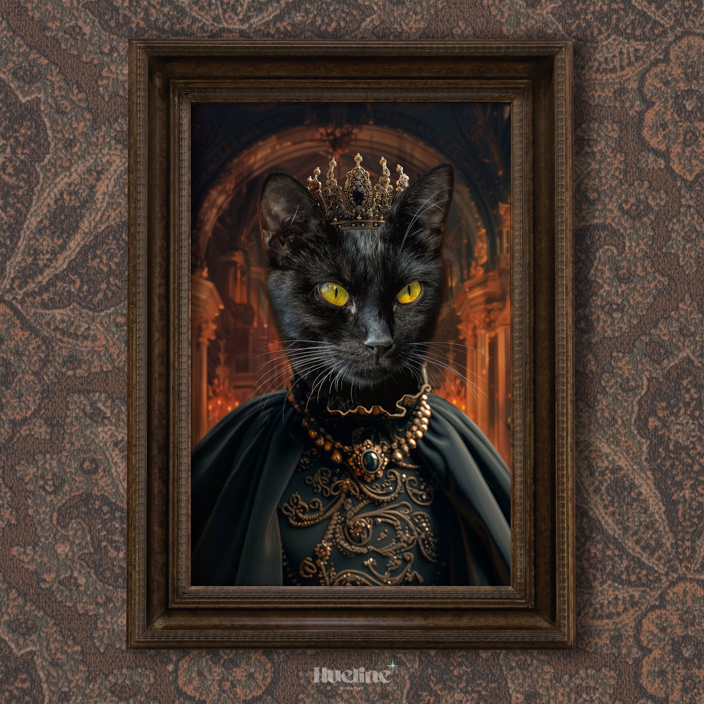Custom Renaissance Pet Portrait: Royal Cat or Dog Art Digital, Canvas or Poster