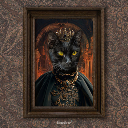 Custom Renaissance Pet Portrait: Royal Cat or Dog Art Digital, Canvas or Poster