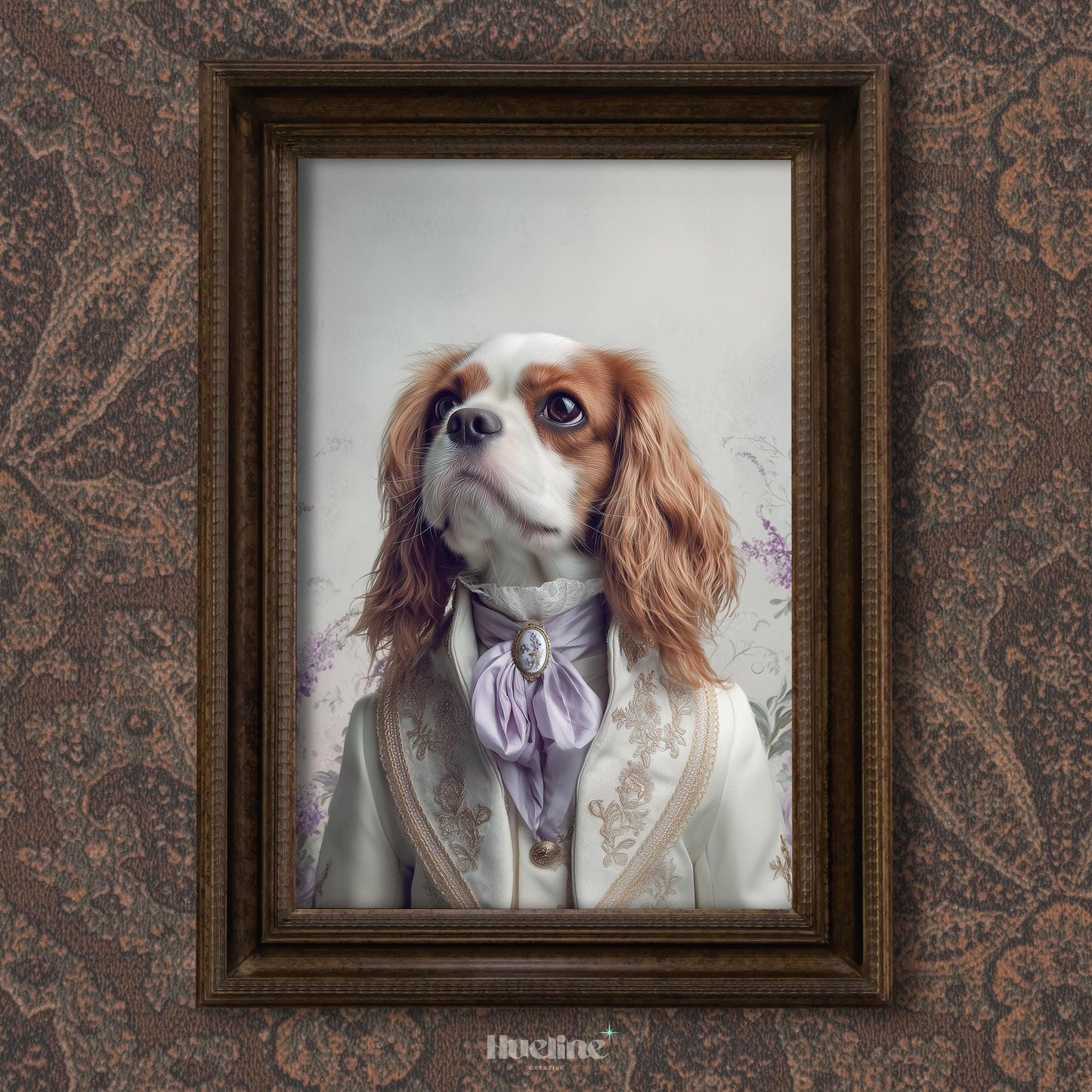 Custom Royal Pet Portrait, Renaissance Noble Style, Unique Pet Art