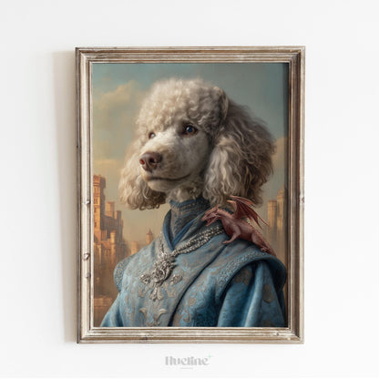 Custom Pet Portrait: Dragon Fantasy Art, Unique Dog Lover Gift, Digital, Canvas or Poster