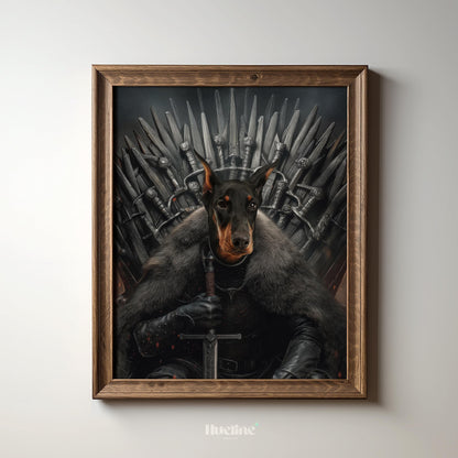 Custom Dragon Pet Portrait, Unique Dog Art Print, Fantasy Gift