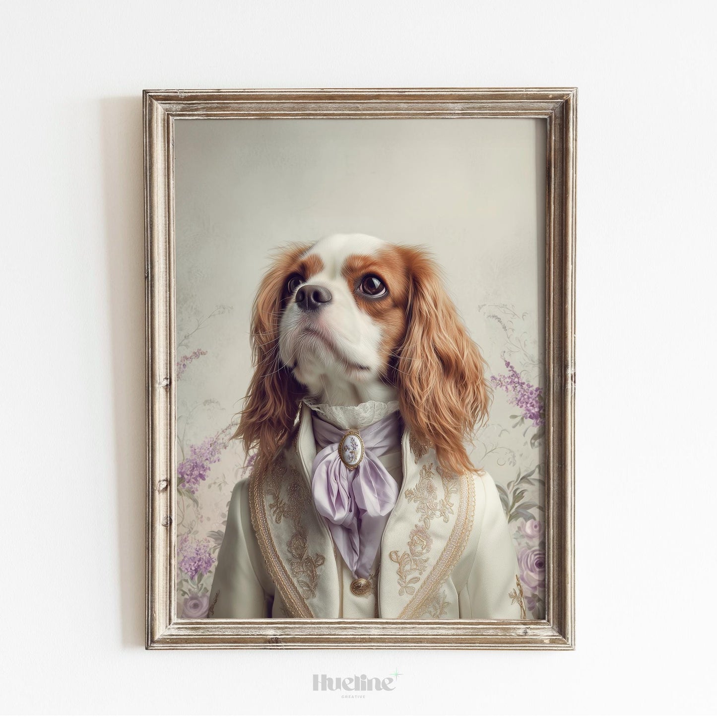 Custom Royal Pet Portrait, Renaissance Noble Style, Unique Pet Art