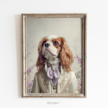 Custom Royal Pet Portrait, Renaissance Noble Style, Unique Pet Art