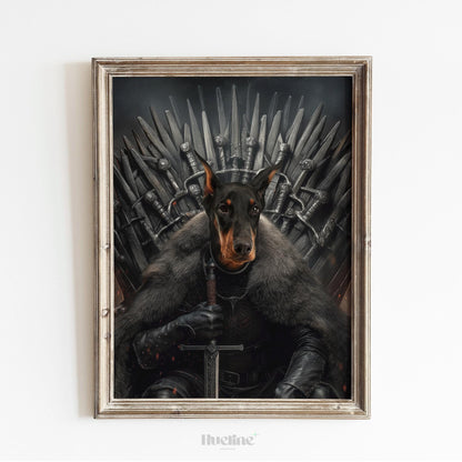 Custom Dragon Pet Portrait, Unique Dog Art Print, Fantasy Gift