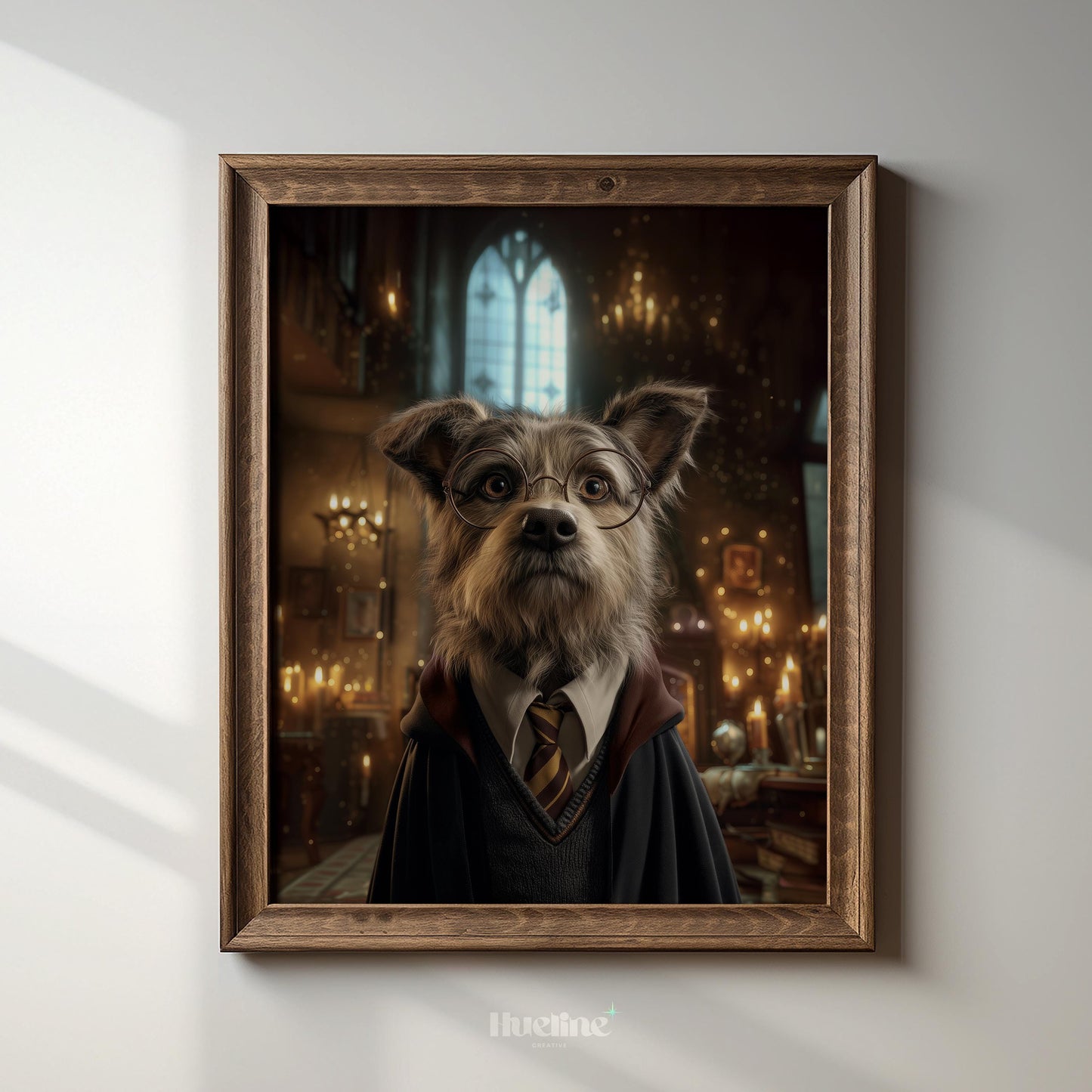 Custom Pet Portrait: Wizard Dog Art, Fantasy Gift for Pet Lovers