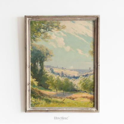 Vintage Countryside Landscape | Classic Nature Wall Art Print L1126