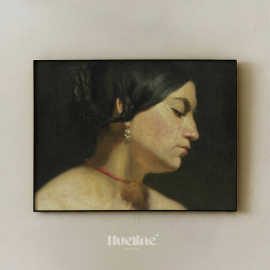 Mary Magdalene Art Print, Vintage Religious Portrait, Biblical Wall Art, Dark Academia Decor - L1267