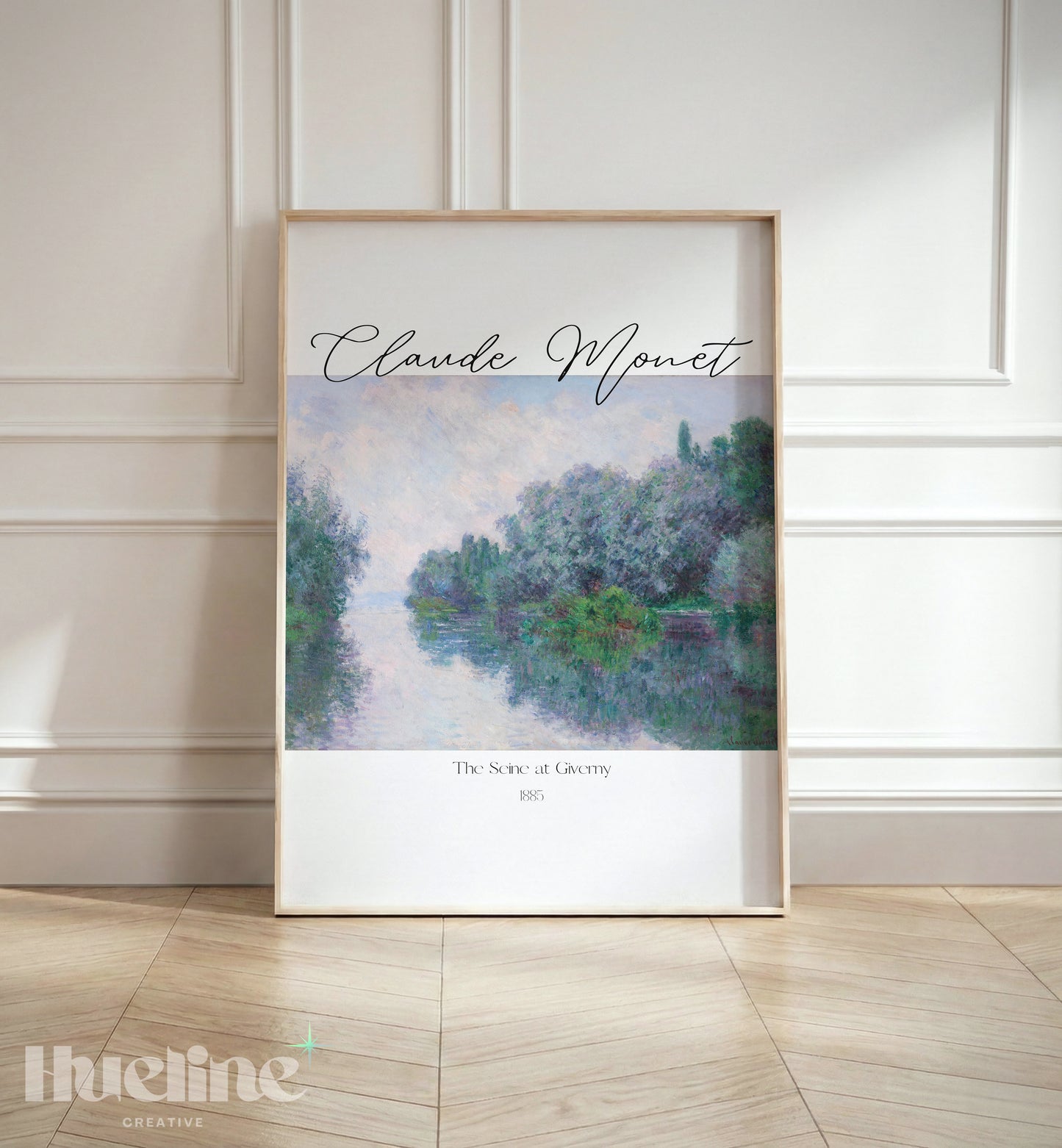 Claude Monet Print, The Seine at Giverny Museum Exhibition Poster, Canvas - L1176
