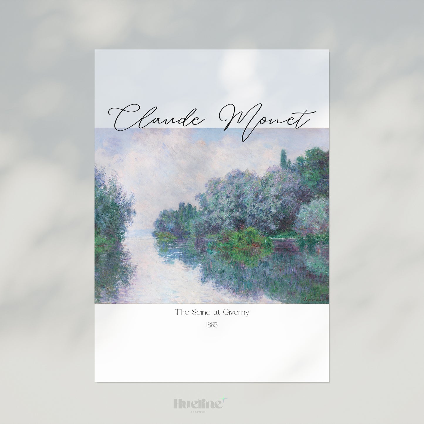 Claude Monet Print, The Seine at Giverny Museum Exhibition Poster, Canvas - L1176