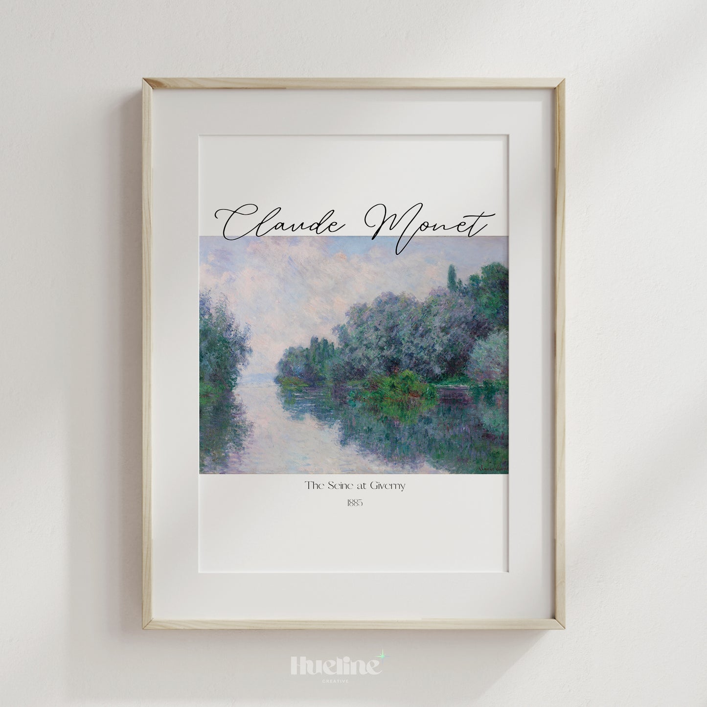 Claude Monet Print, The Seine at Giverny Museum Exhibition Poster, Canvas - L1176
