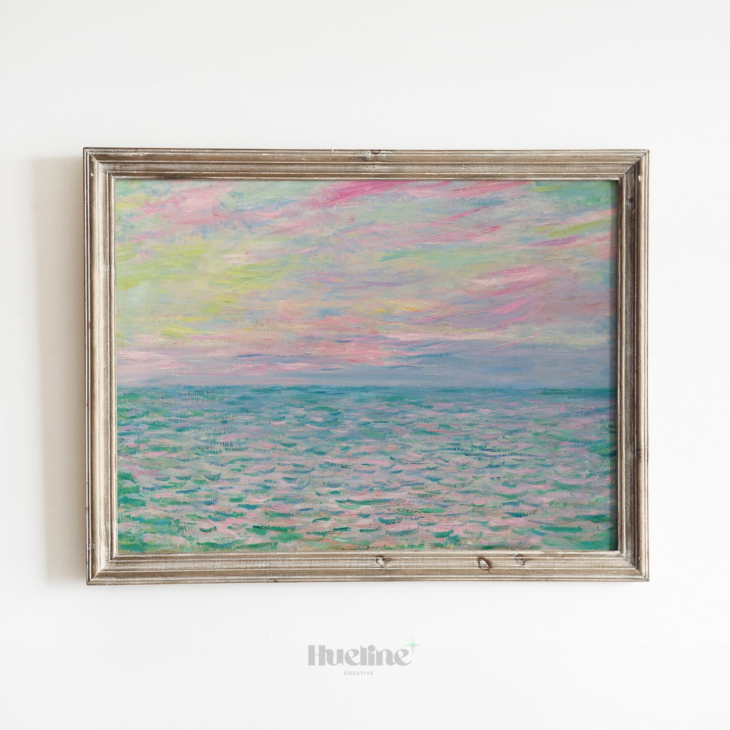 Soft Neutral Coastal Watercolor Print, Minimalist Beach Landscape Wall Art - L1158