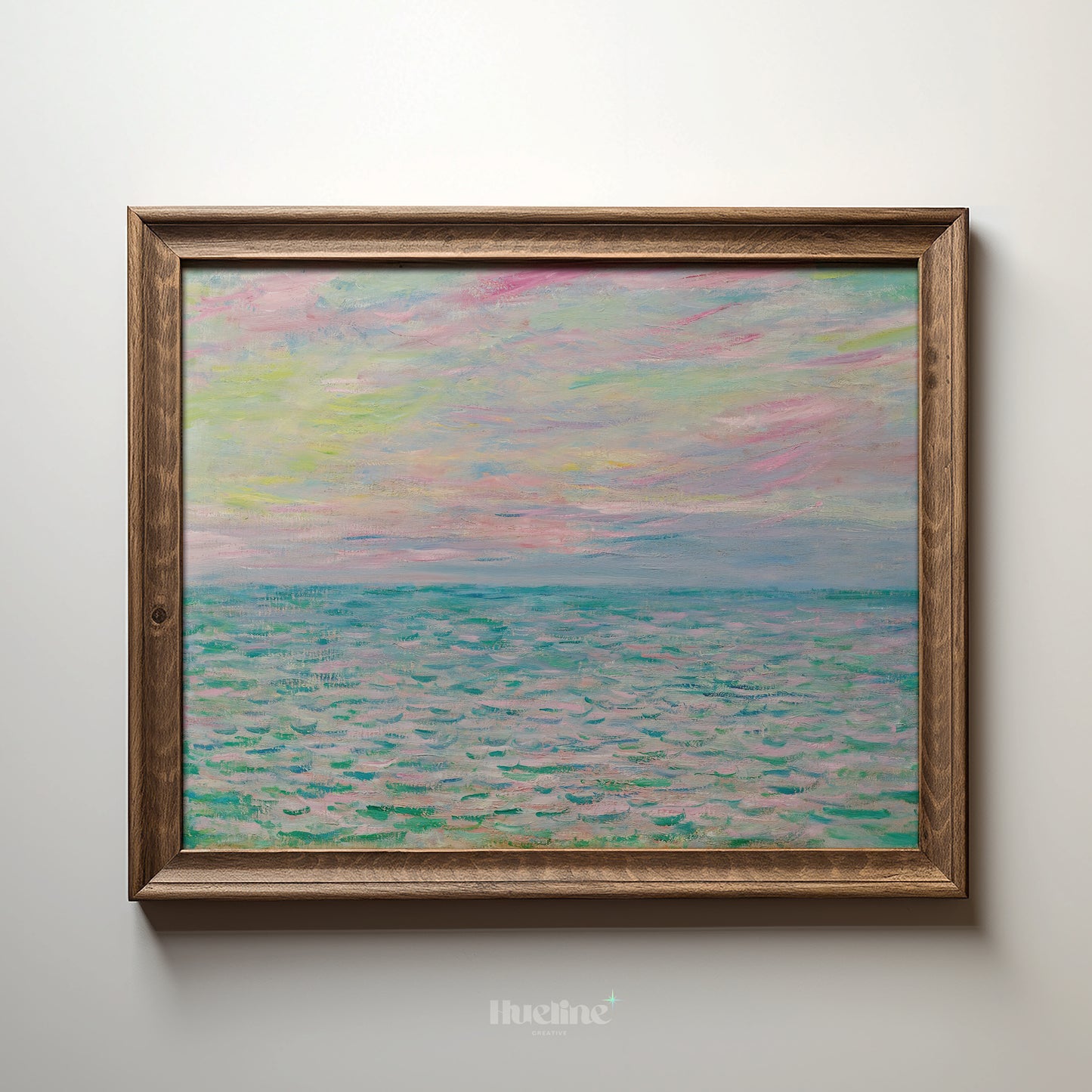 Soft Neutral Coastal Watercolor Print, Minimalist Beach Landscape Wall Art - L1158