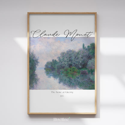 Claude Monet Print, The Seine at Giverny Museum Exhibition Poster, Canvas - L1176