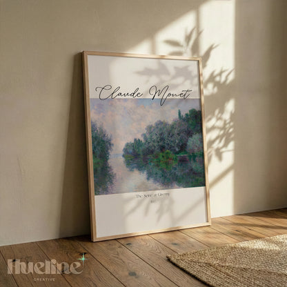 Claude Monet Print, The Seine at Giverny Museum Exhibition Poster, Canvas - L1176